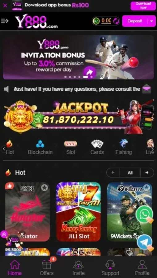 Play Y888 Game and enjoy exciting casino games with fast withdrawals and real money earning in Pakistan.